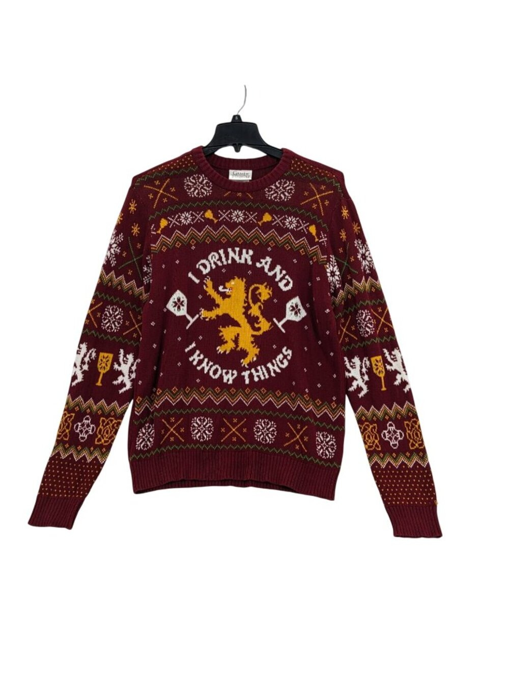Game Of Thrones Ugly Christmas Sweater Fair Isle Knit Festive Geek Cosplay Large